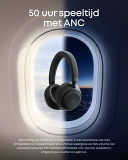 soundcore Space 2 by Anker, Active Noise Cancelling Koptelefoon, Comfortabele Pasvorm, 50H Speeltijd, LDAC Hi-Res Draadloze Audio, Dual Connection, Helderre Gesprekken, Bluetooth 6.1, Nap Mode, Draagdetectie — thumbnail 2