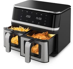 Seth Select XXL Airfryer 9 Liter – 2000W – Dubbele Luchtfriteuse met Kijkvenster – 12 Programma’s - Zwart — thumbnail 1