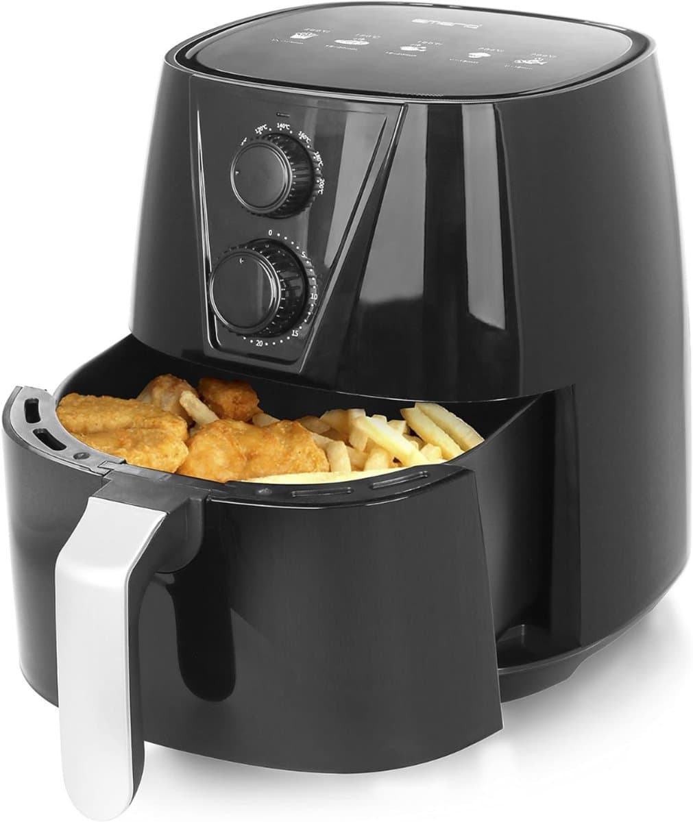 REN® Airfryer xl - Airfryer xxl - Heteluchtfriteuse - 3,8 Liter - zwart - 26cm x 32cm x 30cm — afbeelding 1