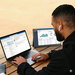Portable Monitor Full HD USB-C - 15.6 Inch Inclusief Hoes - Met Speakers - Plug en Play - Draagbare monitor - Draagbaar scherm - Draagbare monitor voor laptop - draagbaar scherm voor laptop - portable beeldscherm - USB Monitor — thumbnail 3