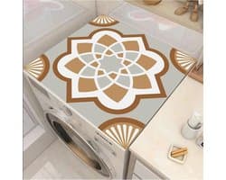 Wasmachine Droger Topbeschermer - Apparaathoes Mat - Huishoudelijk Gebruik - Snel Absorberend Sneldrogend - 60 x 60 cm - Kaki