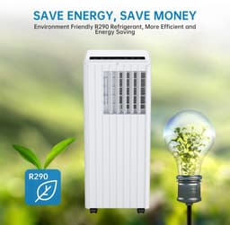 DIMICO - Mobiele Airco 9000 BTU - Verrijdbare Airconditioner met Slang en Afstandsbediening - 3 in 1 Koelen Ventileren Ontvochtigen - Voor 25m2 / 75m3 — thumbnail 5