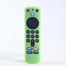 Geschikt voor Amazon Alexa Voice Remote (3e generatie) — Glow-in-the-dark siliconen beschermhoes — 2-pack (groen + lichtblauw) — thumbnail 2