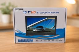 Gabrys® Draagbare scherm - groot scherm - HDMI Display - Portable Monitor - Beeldscherm -10.1 Inch - 1024x600 - auto - vrachtwagen - Draagbare monitor - Draagbare scherm - Monitor voor bewakingscamera - mini TV - 1 jaar Garantie — thumbnail 2