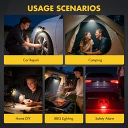 Oplaadbare magnetische LED-werklamp, waterdicht en draagbaar, Geschikt Geschikt autoreparaties, bouwplaatsen en noodgevallen. — thumbnail 4