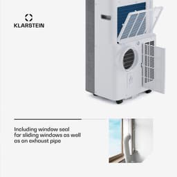 Klarstein Mobiele Airco AireLux Draagbare Airconditioner - 14.000 BTU, Smart App & Voice Control, voor kamers tot 30 m², 4-in-1 Koelen, Ontvochtiger, Ventilator & Slaapstand, Stil, Window Kit Inbegrepen, Grijs - Mobiele Airconditioner — thumbnail 11