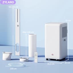 4-in-1 Mobiele Airco - Draagbare Airconditioner - 4-in-1 Koelen, Ontvochtiger, Ventilator & Slaapstand - 12000 BTU - voor 18-35 m² - met Afstandsbediening & — thumbnail 8