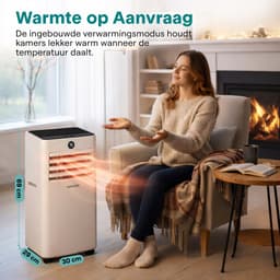 SereneLife Mobiele Airco 7000 BTU - Airconditioner met Verwarmingsfunctie - Afvoerslang - WiFi - voor Slaapkamer en Woonkamer — thumbnail 7