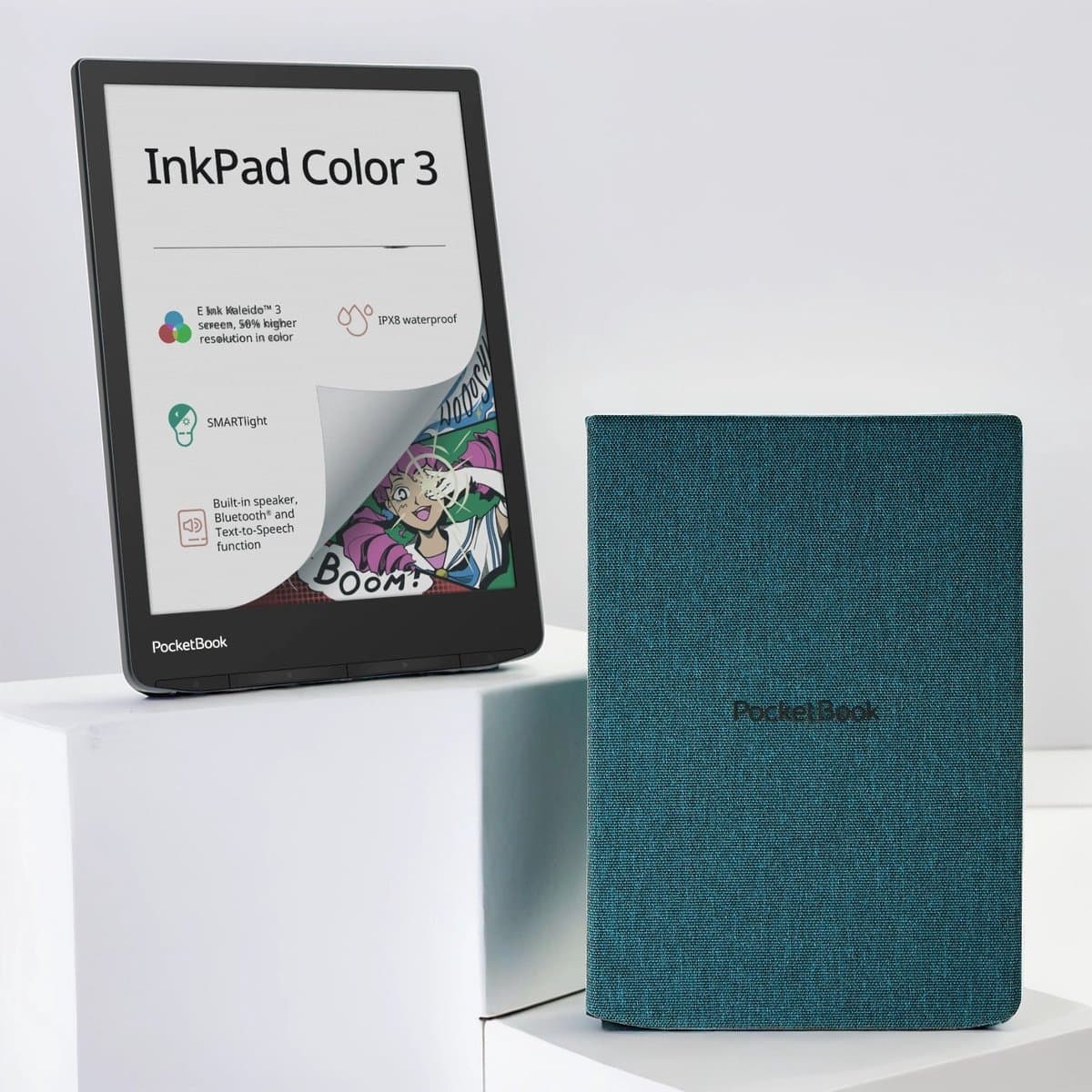 PocketBook InkPad Color 3 + Groene Flip Cover - Sea Green - Voordeelbundel — afbeelding 1