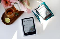 PocketBook Verse Pro Color - Stormy Sea + Transparant Paars PocketBook hoesje — thumbnail 2