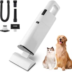 Dierenhaar stofzuiger-Kruimelzuiger - handheld huisdier haar verwijderaar-draadloze stofzuiger voor huisdieren-honden katten haar remover-compact mini stofzuiger-AKS-801-wit — thumbnail 7