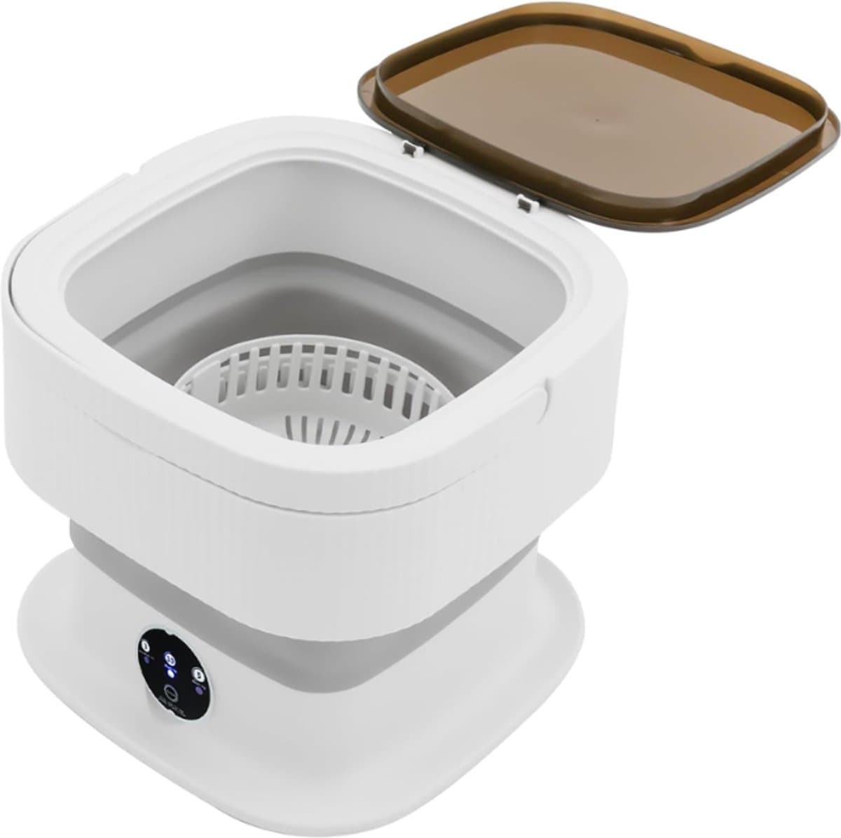RONN® Camping Wasmachine - Mini Wasmachine - Wasmachines - 10L - met Centrifuge - Wit - 30cm x 30cm x 28cm — afbeelding 1