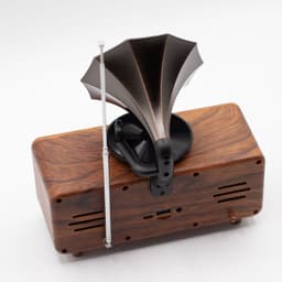 Retro Mini Dubbele Grammofoon Luidspreker - Bluetooth — thumbnail 5