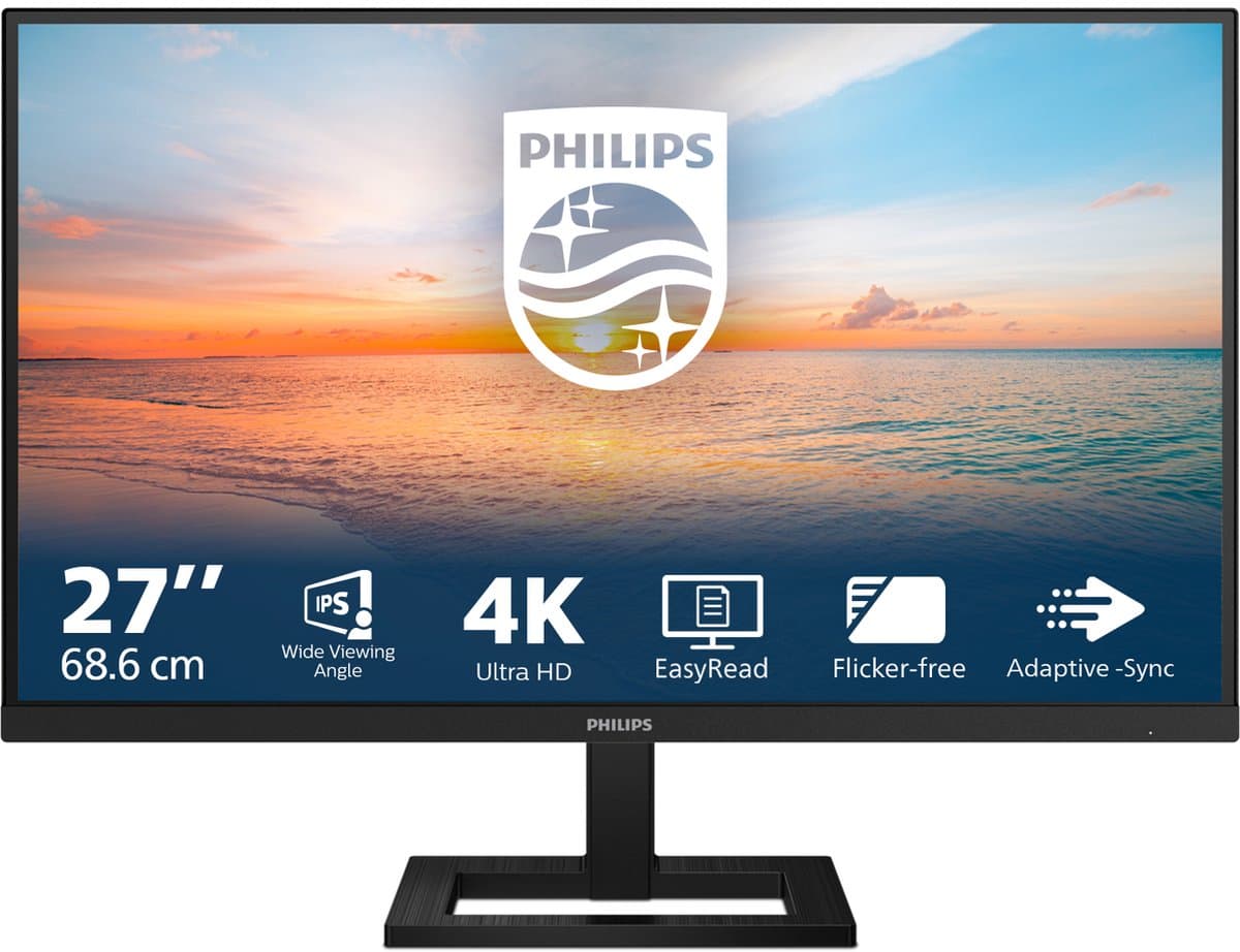 Philips 27E1N1900AE - 4K IPS Monitor - USB-C 65w - Verstelbaar - 27 inch — afbeelding 1