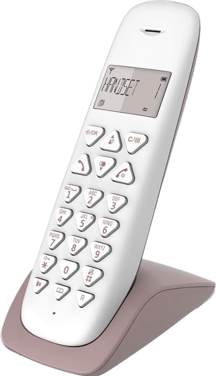 ApexArte® Huistelefoon - Senioren Telefoon Vaste Lijn - GSM - Taupe — afbeelding 1