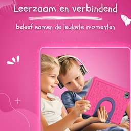 CosmoToys® Kids Tablet - Kindertablet - Tablet Kinderen - Vanaf 3 Jaar - Speelgoed voor in de Auto & Onderweg - 10 Inch - Android 12 - Ouderlijk Toezicht - 6000 mAh - Roze — thumbnail 4
