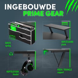 For The Win Hoekbureau - L-Vormig Game Bureau - 131x131x74 cm - Gaming Bureau - Monitor Standaard - Gaming Desk - Computer Tafel - Gaming Tafel — thumbnail 5