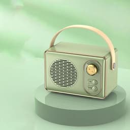 Hoogwaardige Retro Bluetooth speake - Bluetooth speaker - met Ultra Lange Batterijduur - Groente — thumbnail 2