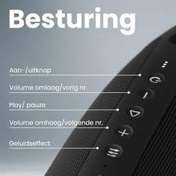 Auronic Boombox - Bluetooth Speaker - Draadloos - Muziek box - AUX en SD-kaart Aansluiting - Zwart — thumbnail 4