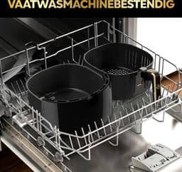 AG Airfryer XXL Premium- Luchtfriteuse - Anti-aanbak - Tot 8 personen- Uitneembare Bak - Vaatwasserbestendig - Met Receptenboek - Extreem Stil- Snelkooktechnologie - Digitaal Display - Tot 200°C - 8 Voorgeprogrammeerde standen. 5.5L Zwart — thumbnail 9