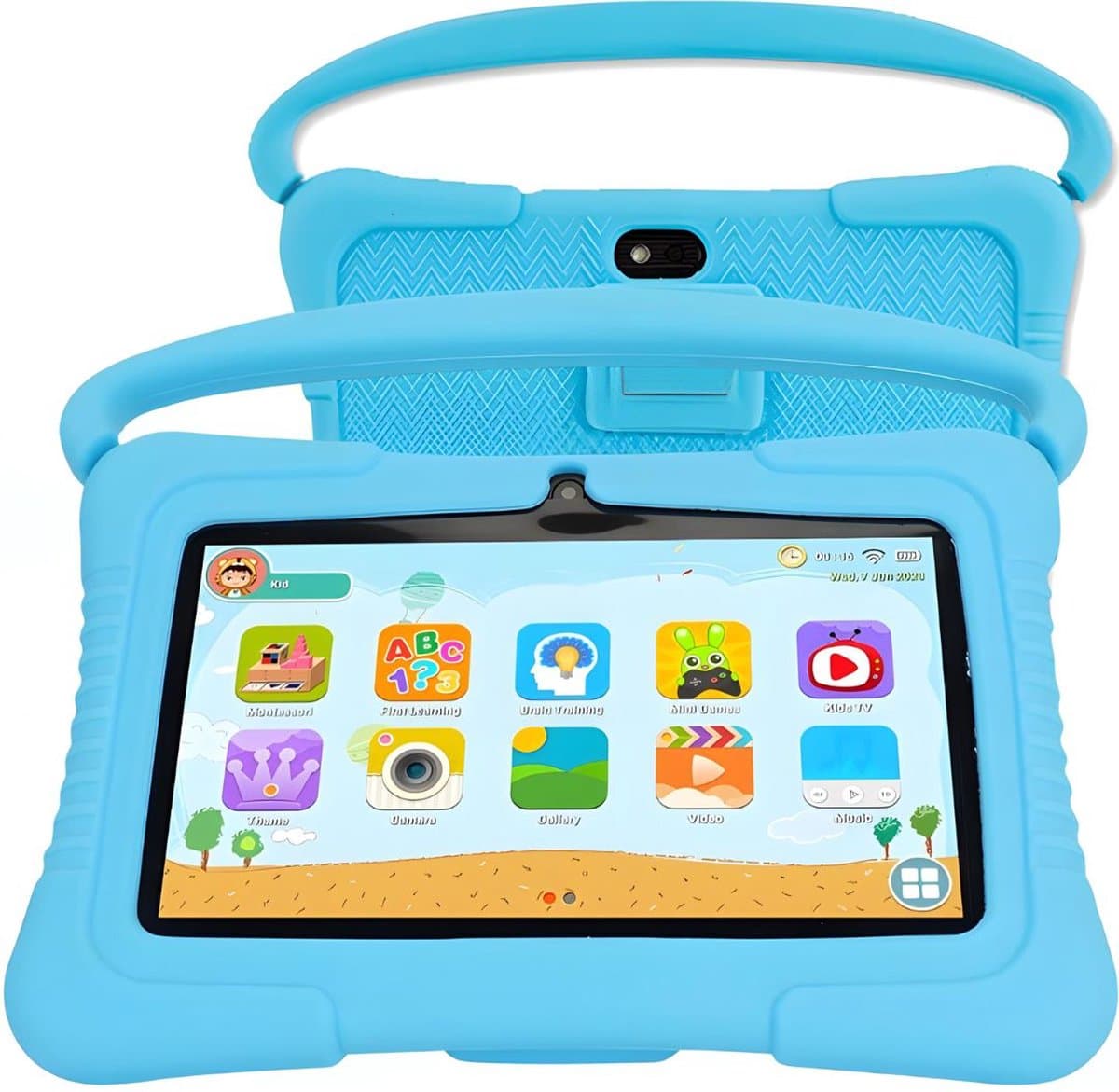 ZINLY® Kindertablet - 7 inch - Langdurig gebruik - kids tablet - Voor kinderen vanaf 3 jaar - Ouderlijk Toezicht App - Blauw — afbeelding 1
