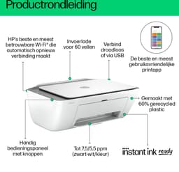 HP DeskJet 2820e - All-in-One Printer - Geschikt voor Instant Ink - Cement — thumbnail 8