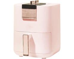 Heteluchtfriteuse - Snelle Frituurpan - Gezond Bakken - Antiaanbak Mand - 4 Liter - Roze