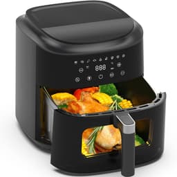 Dewelling XXL Heteluchtfriteuse 9L AF80D10W – 2350W Airfryer met Kijkvenster – 360° Heteluchtcirculatie – 40–200°C — thumbnail 1