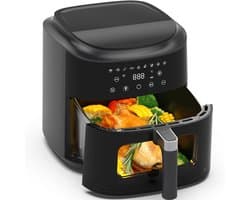 Dewelling XXL Heteluchtfriteuse 9L AF80D10W – 2350W Airfryer met Kijkvenster – 360° Heteluchtcirculatie – 40–200°C