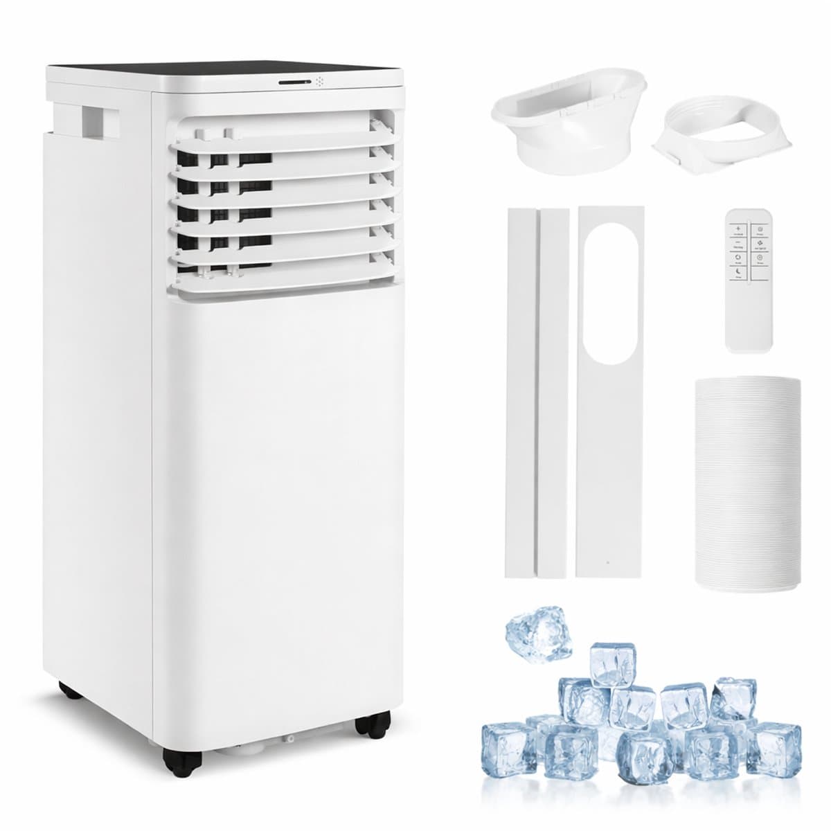 NETTLIFE Mobiele Airco 3-in-1 | 9000 BTU | Met Afvoerslang | Afstandsbediening LED Display Timer Wielen & Draaggreep | Voor Ruimtes Tot 25 m² — afbeelding 1
