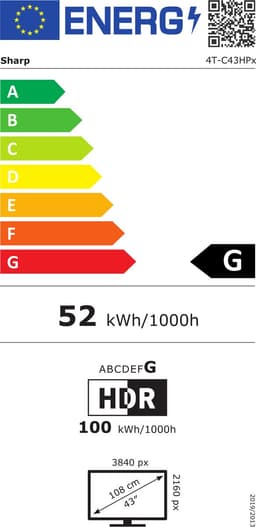 Sharp Aquos 43HP5465 - 43 inch 4K UHD QLED met Google TV — thumbnail 2