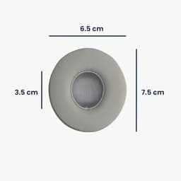 2x Vervangende Kussens voor Hoofdtelefoon - Geschikt voor Beats Solo 2 & Solo 3 Draadloos - Schapenvacht Stof - Lichtgrijs — thumbnail 5