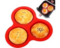 Siliconen cakevorm - Airfryer-eivorm - DIY ronde siliconen cakevorm - Antiaanbak siliconen - siliconen muffinvorm - Herbruikbare cakevorm - Gemakkelijk schoon te maken pan - Perfect voor ontbijtsandwiches, eierpannenkoeken en crêpes