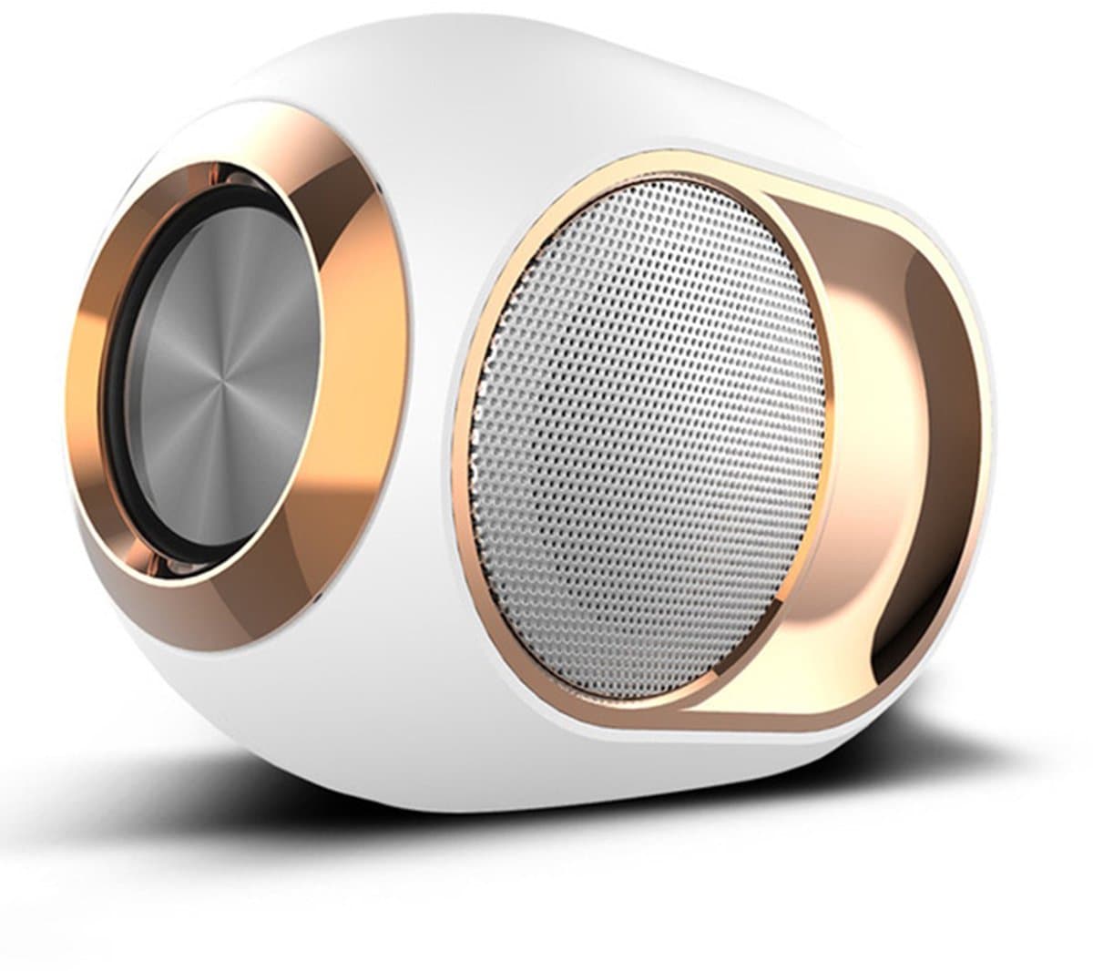 Gigicial Bluetooth-luidspreker - Draagbare luidspreker - Bluetooth V5.0 en 3D-stereogeluid - Enkel apparaat - Witte draadloze Bluetooth-luidspreker — afbeelding 1