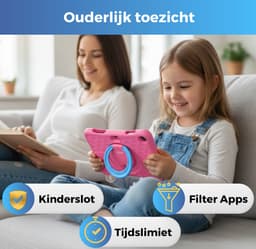 Tablet Kids Kindertablet vanaf 3 jaar - Tablet Kinderen 10 inch - Kindertablet - 6000mAh - Android 15 - Blauw - WiseQ - 2026 Model — thumbnail 6
