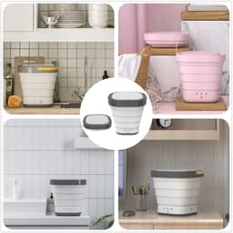 SCH® Mini Wasmachine - Wasmachine - Roze - ‎30cm x 30cm x 10cm — thumbnail 4