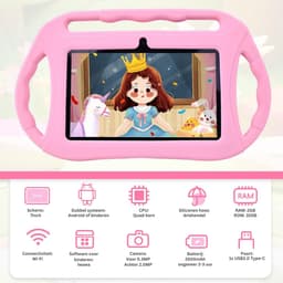 VH Supplies® Kindertablet - Peutertablet - Tablet voor Kinderen - 32GB - 7 inch - Roze — thumbnail 3