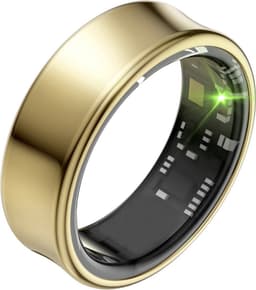 Focus® S2 Smart Ring - Mat Goud - Maat 6 - Hartslag - Menstruatiecyclus - Slaap Monitor - Slimme Ring - Sport Prestatie - Stappenteller -IP68 Waterdicht - O2 Meting - Dames - Heren - Wearables - Oplaad Case - beschermring — thumbnail 1