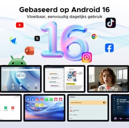 Aorlym P11 Tablet - 48GB RAM+128GB ROM/TF 2TB - Android 16 - 11 inch tablet 90Hz - T7250 - 8800mAh - 13MP+5MP - Gemini AI - Widevine L1 - Face ID - 5G WIFI - Dubbele luidsprekers - Pen, toetsenbord, muis - Grijs — thumbnail 7