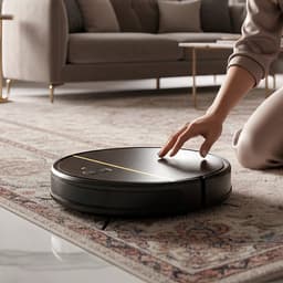 AG Robotstofzuiger met Dweilfunctie – 4500 Pa Zuigkracht – 120 minuten – Oplaadstation – App & Afstandsbediening – Ideaal voor Huisdierhaar, Harde Vloeren en Tapijt – Luxe 2-in-1 Dweilrobot – Gold Stripe Design – 2500 mAh - Black Gold Edition — thumbnail 5