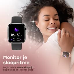 Bizoule Smartwatch Beso - Smartwatch Dames & Heren - 40mm - Horloge met Belfunctie - AMOLED Full HD - Bloeddrukmeter - Stappenteller - Android & iOS - Zwart — thumbnail 9