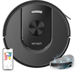 MYBOT X10 - Robotstofzuiger Met Dweilfunctie - 6000PA Zuigkracht - Ideaal voor Huisdierharen – Laadstation – LiDAR Navigatie — thumbnail 1