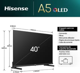 LCD TV - Smart TV QLED - Home Entertainment - Quantum Dot Kleuren - 40 Inch - Zwart — thumbnail 2
