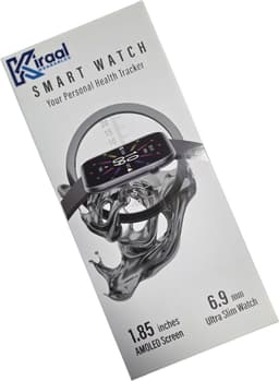 Kiraal Aura AMOLED Smartwatch voor Dames – 4 Bandjes (RVS, Nylon & 2x Siliconen) – Hartslagmeter – Stappenteller – Slaapmonitor – Multisport – Compatibel met Android & iOS – Zwart en Blauw — thumbnail 2