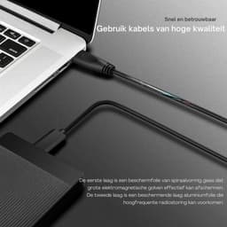 Aura® Externe Harde Schijf Extern 500GB Ultra Slim Draagbare Harde Schijf USB kabel HDD Opslag Compatibel - - Zwart - 12cm x 8cm x 2cm — thumbnail 6
