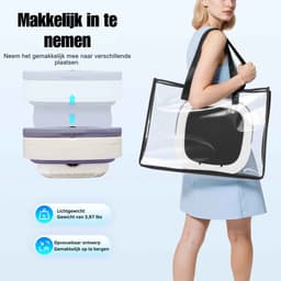 ElevateCommerce – Mini Opvouwbare Wasmachine 12L | Draagbare Reis Wasmachine met 3 Programma’s & Centrifuge | Compact voor Babywas, Camping & Studenten — thumbnail 4