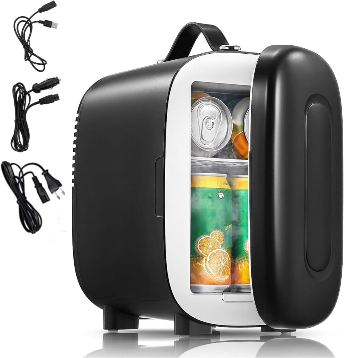 DnA® Mini vriezer - Diepvries - 4L - Mini Koelkasten - Zwart - ‎27cm x 16cm x 23cm — afbeelding 1
