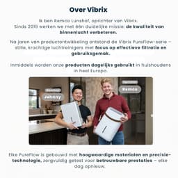 Vibrix PureFlow30 Luchtreiniger / Air Purifier – HEPA H13 + koolstoffilter – 180 m³/u – Voor kamers tot 30 m² – Ionisator – App-bediening – Zeer stil met slaapstand – Luchtkwaliteitindicator — thumbnail 14