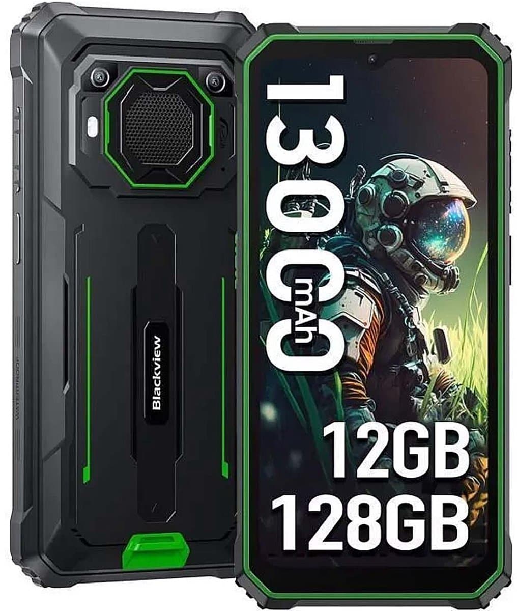 Blackview BV6200 Pro Robuuste Smartphone 4G - 12GB RAM - 128GB - 6,56 inch - 13000mAh - IP68/IP69K Outdoor telefoon - Dual SIM - Android 14 - NFC - GPS - Groen — afbeelding 1