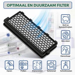 2x Hepa Filter - Geschikt voor Miele Classic Compact C1, Complete C2 & C3 - Koolstof Filter - Hepa Airclean 50 Filter — thumbnail 4